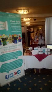 The Creative Marketer at #BrixBizShow looking very professional with their new pop-up banner and brochures printed by AC Print Ltd
